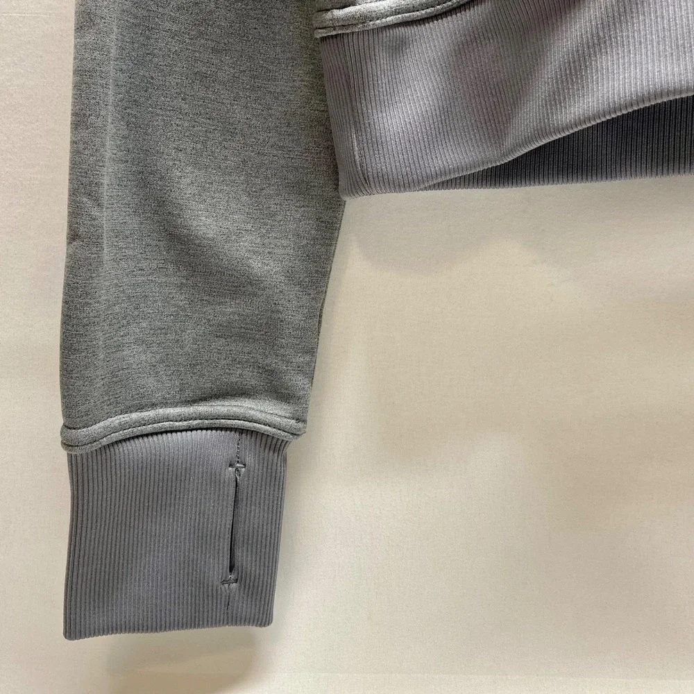 Nike THERMA-FIT Full Zip Hooded Sweatshirt  Women's Med. Grey Activewear Top EUC